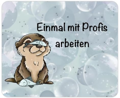 Mauspad Otter//Mousepad lustig Büro // Mauspad mit Spruch