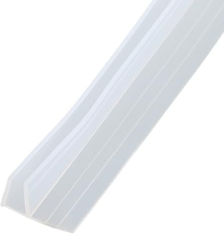 URPIZY Joint Porte de Douche en Caoutchouc 200 cm - Bande Étanchéité Transparente F pour Portes Douche Verre 4-6mm | Anti-Fuite, Anti-Insectes & Facile à Installer (Bas de Porte/Portes Coulissantes)