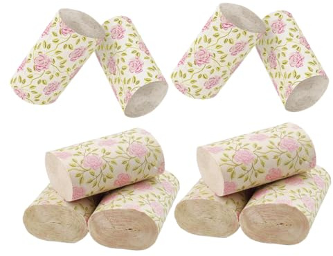 Ipetboom Carta Igienica Commerciale in Pasta di Bambù con Design Elegante a Rose, 10 Pezzi senza Anima per Un'esperienza Pulita in Casa o Ufficio