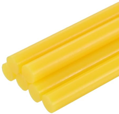 QUARKZMAN 6 Pièces Bâtons de Colle Chaude pour Pistolet, 11mm x 200mm Recharge Universelle pour Pistolet à Colle pour Bricolage, Artisanat, Réparations, Loisirs Créatifs, Décoration, Jaune