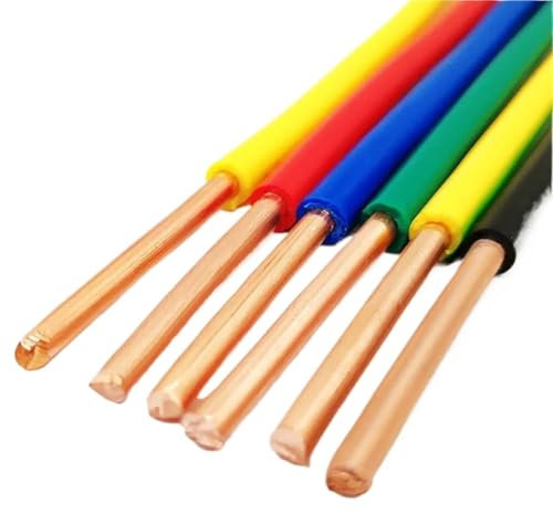 DLNTXFDG 17 Awg Single Core Hard Wire Home Improvement Wire PVC Sheathed Copper Cable(Blue,5Meter)