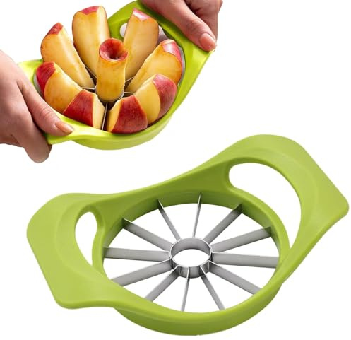 Apple Corer Slicer – Stainless Steel Apple Cutter – Heavy-Duty Apple Divider Tool for Quick Fruit Prep, Easy Grip Handles, Ideal for Home or School Lunches