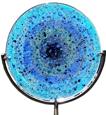 Gartenskulptur Design Blau 20 aus Glas und Metall