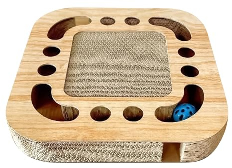 Arroopu Tavola Da Grattare Per Gatti - Grattatoio Grande per Gatti - Gioco Interattivo con Piste per Gattini Protezione Mobili