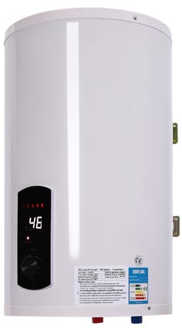 Owneed Serbatoio acqua calda da 30 l, 2000 W, in acciaio inox, scaldabagno verticale, scaldabagno regolabile in temperatura, per cucina e bagno