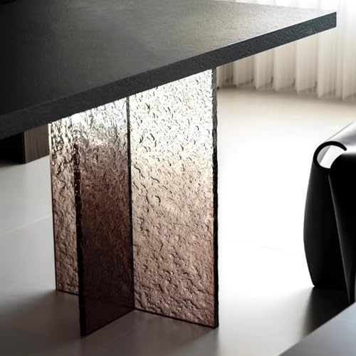 YZYSHA Tischbein, Zoll H, Farbverlauf, Eisriss, Acryl-Tischbeine, T-Form, Ersatz-Tischsockel, transparente Möbelfüße für Kaffee, Esszimmer, Bar, Belastung Pfund x 70 cm