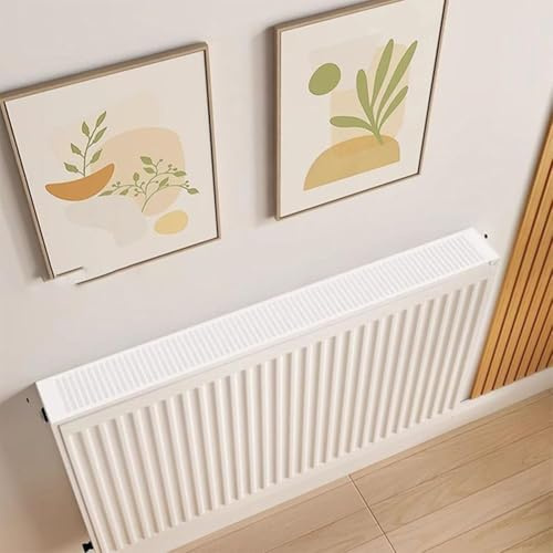 Housse magnétique pour radiateur en coton et lin - Housse de protection contre la poussière pour bloquer les coussinets décoratifs de radiateur - Accessoires pour systèmes de chauffage central (100 cm
