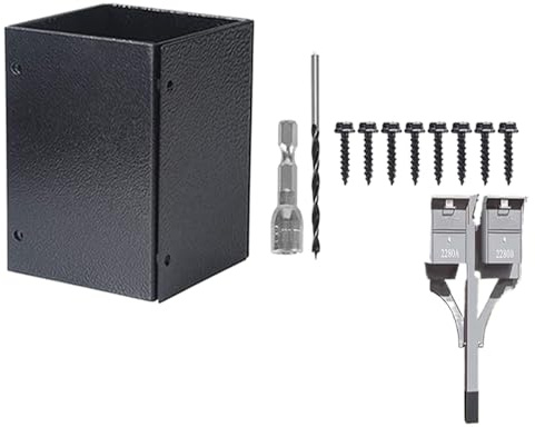 Base de poste, pies protectores de metal ajustables y soporte resistente, diseño resistente al óxido con tornillos de montaje, base de soporte para barandilla de cubierta, buzón, cerca de madera,