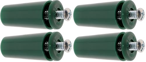 cyclingcolors 2x Ferma lama finale per tapparella conico 40mm Ø22mm in PVC con rondella e vite Tenda Finestra Avvolgitore Svolgitore Cassonetto Carpenteria, verde (Confezione da 2)