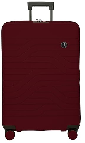 Bric's B|Y Ulisse Expandable Spinner Suitcase, Lightweight Polypropylene Hard Shell Luggage with 360° Rubber-Coated Double Wheels, TSA-Approved Lock and Organized Interior - 28 Inch, Merlot