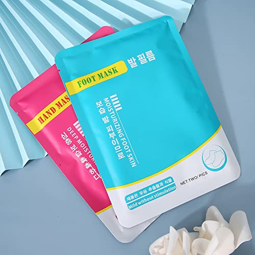 LUCKDANO Hydratant Main Pied Exfoliant Peau Morte Élimination des Callosités Réparation de la Peau Soin Hydratant des Mains pour Sèche et Rugueuse Jaune Foncé Sérum Végétal (2 paires de frères et