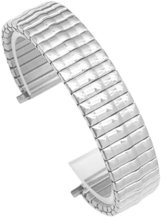 16-22mm Herr Dam Armband Elastisk Stretch Metallrem Rostfritt Stål Universal Ersättningsarmband(8)