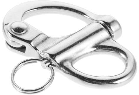 Cabilock Grillete Fijo de Resorte 69 Mm de Acero Inoxidable 316 Marino, Cierre a Presión Seguro para Hardware Náutico, Accesorios y Equipos para Yates, Resistencia Anticorrosión