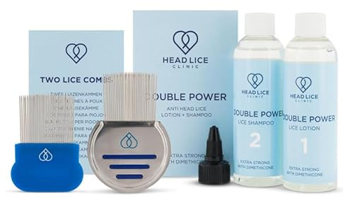 Head Lice Clinic – Premium lice Shampoo Combined with high-dose Lotion for Adults and Children – Effective lice Treatment Based on dimethicone with Eucalyptus and Lemon Scent - 2 x 100 ml