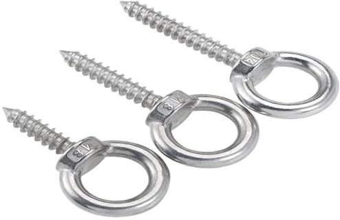 Ringschraube Ösenmutter aus Edelstahl 304, selbstschneidende Schraube, Schafauge, runder Ring, Haken M4 M5 M6 M8 M10 M12(20mm,M12 (1Pcs))