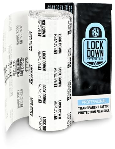 THE INKED ARMY Lock Down - Cuscinetto protettivo traspirante per tatuaggi come rotolo di pellicola o pellicola singola (rotolo)