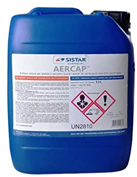 PULITORE DETERGENTE PER PISTOLE E AEROGRAFI 5,0 KG LIQUIDO PULIZIA ATTREZZI DA VERNICIATURA