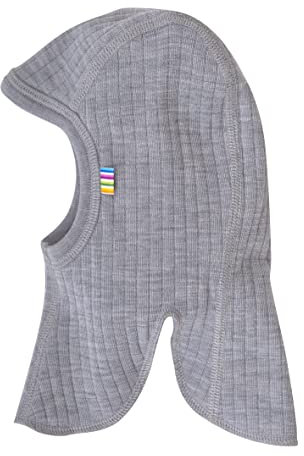 Joha Baby Kinder Unisex Schalmütze Balaclava aus Reiner Merino-Wolle, Größe:50, Farbe:grau Melange