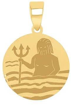 Amor Motivanhänger Unisex Damen Herren Anhänger, Gold, Kommt in Schmuck Geschenk Box