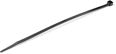 Colliers de Serrage 20 cm Noirs - Largeur 4 mm - Diam. faisceau 55 mm - Résistance 22 kg - Fermeture glissière autobloquante - Pointe incurvée - 94V-2/UL - 100 pcs (CBMZT8B)