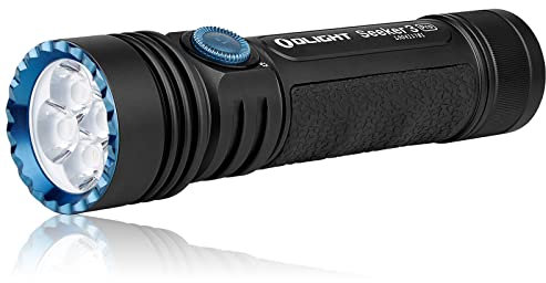 OLIGHT Seeker 3 Pro LED Taschenlampe, 4200 Lumen 250 Meter, Superstarkes Licht mit 5 Beleuchtungsmodi, bis zu 15 Tage, USB Wiederaufladbare Lampe für Camping, Abenteuer(Schwarz)