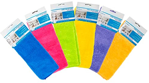 AC - Pack de 12 paños de Microfibra Especial - Especial Superficies rugosas y metálicas, Trapo, bayeta, Limpieza, Gran absorción, hogar - 30 x 40 cm - Colores Surtidos