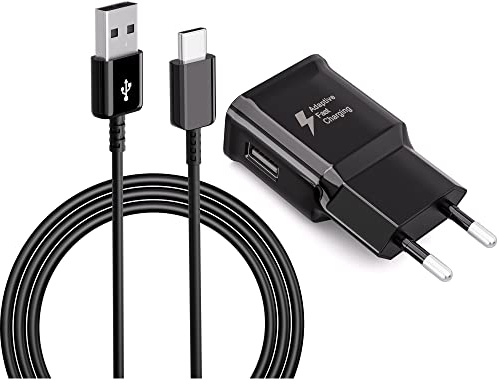 Chargeur Original de Type C Chargeur Rapide avec Câble de Charge USB Câble pour Samsung Galaxy S8, S8 Plus, S9, S9+, S10, S10+, S10e, A50, A51, A40, A30, A20, A20e, Z Flip3, Z Fold2
