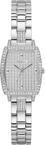 Guess Women's 25mm Watch - Gold Tone Bracelet Champagne Dial Gold Tone Case