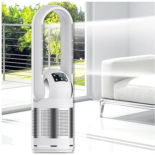 JUNZAI Ventilador de torre Con Control Remoto Pantalla Led Ventilador de torre Silencioso 3 Modos 8 Velocidades torre Ventilador Aire Frio Oscilación 80° Temporizador 8H