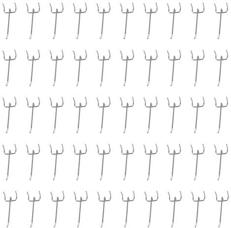 WOPPLXY 100 Stück Lochwand Haken, 50 x Lochwandhaken 10cm + 50 x Lochwandhaken 5cm, Werkzeugwand Zubehör für Werkzeughalter Lochwand, Regal, Garage, Werkstatt