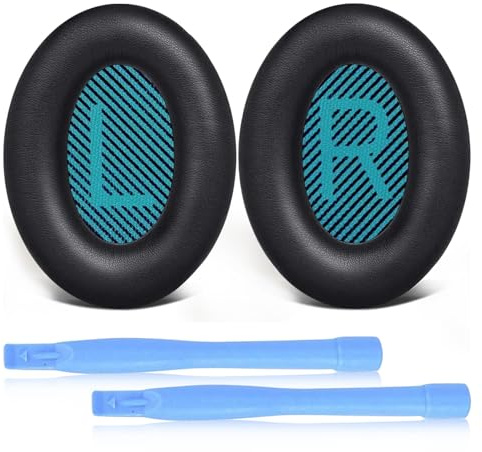 zshpie Professional Earpads for Bose QuietComfort 35 ii/QC35/QC25/QC2/QC15/Ae2/Ae2i/Ae2w/SoundTrue & SoundLink Around-Ear & Around-Ear II Ear Pads Cushions Replacement for Bose Headphones (Blue&Black)