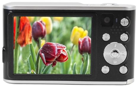 Fotocamera Digitale 4K, Fotocamere Compatte per Fotografia, Fotocamera per con Messa a Fuoco Automatica da 48MP e Zoom 16X, Piccola Videocamera Digitale Portatile (BLACK)