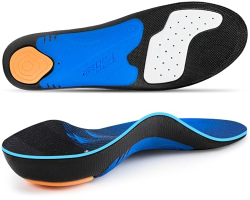 PCSsole Solette Gel Plantari Ortopediche, Solette Scarpe Antinfortunistiche per Sportive per Piede Piatto, Fascite Plantare, Dolore ai piedi, Soletta per Uomo e Donna