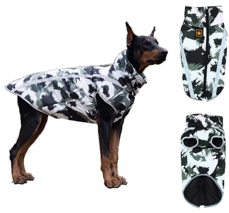 Coogime Winter hundemantel, hundepullover mittelgroße Hunde, Winterjacken & wintermäntel für Hunde, hundepullover Grosse Hunde (3XL)