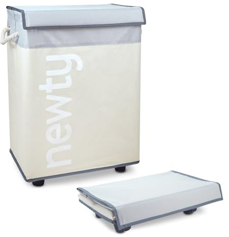 Cesto Ropa Sucia para la Colada Cesta con Tapa Carro Compartimento Laundry Basket Organizador Cubo Mueble Ropa Limpia Clara Oscura Juguetes Cesto de Lavandería con Ruedas Cesto Plegable Cesta ropa
