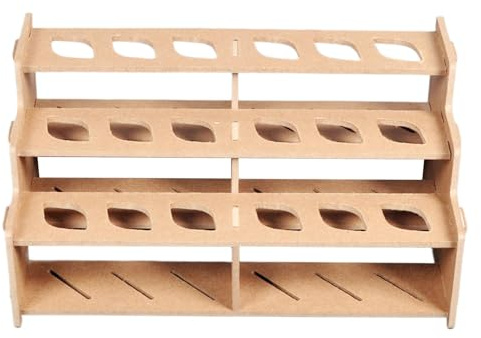 Seyrnicay Farbtuben-Organizer – Holzkunst-Röhrenpinsel-Behälter mit 3 Ebenen, für bis zu 18 Flaschen, Mal-Organizer und Aufbewahrung für Künstler, Kunstliebhaber
