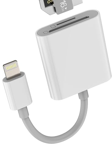 SD Card Reader Micro SD Lightning (2 in 1) für iPhone 14 13 Pro Max Adapter für Apple TF Card Reader Digital Kamera Fotos Speicher Cartoon Leitor Buchse Stick Zubehör für iPad Adapter