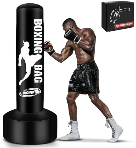 YORWHIN Boxsack Erwachsene 180cm, Aufblasbare Boxsack Stehend Freistehende Kickboxsäcke Ausrüstung für das Training MMA Muay Thai Fitness zu verwenden