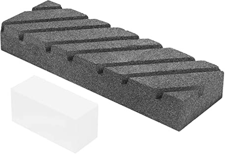 Kueohse Dual Grit Coarse/Fine Flattening Stone Set - Two Sharpening Stones Flattener - Whetstone Fixer with Grooves