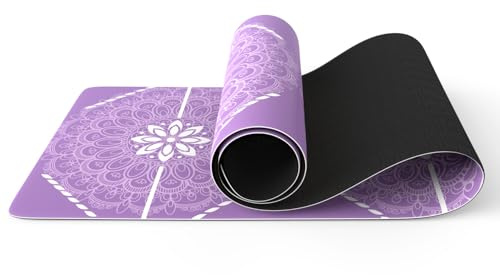 Haquno Extra dicke Yogamatte 6 mm – rutschfeste Trainingsmatte für HIIT, Pilates und Heimtraining und Training mit kostenlosem Tragegurt