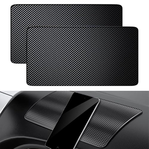 Dreamil 2 Stück Anti Rutsch Auto Armaturenbrett Matte 27 x 15 cm, Feste klebrige Antirutsch Pad Antirutschmatte für Autodekorationen Handy Sonnenbrille Schlüssel TV-Fernbedienungen(Schwarz)