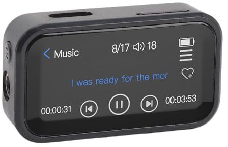 Luocute Lettore MP3 BT, Schermo Full Touch da 1,47 Pollici Lettore Musicale HiFi Lossless da 32 GB con 5.3 per L'apprendimento del Pendolarismo e dello Sport Registrazione HD