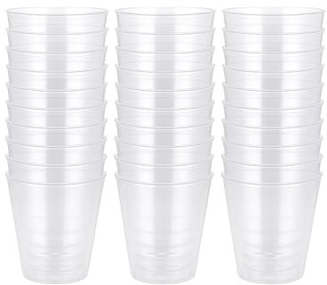 C&S Homestore 30 x Plastic Shot Glasses 4cl/40ml Clear Disposable Tumblers | Reusable Vodka Whiskey Tequila Cups for Parties, Bar, Catering, Festivals, Birthdays, Housewarming & Drinking Games