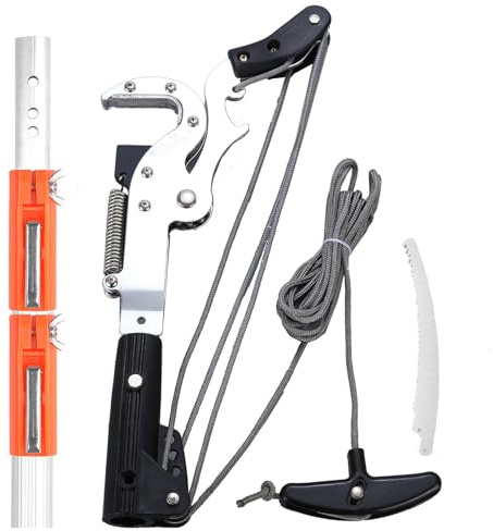 High-Reach Pruning Saw, Extendable Aluminium Alloy Pole Saw, Lightweight Can Cut Diameters Up to 40mm, for Fruit Picking, Branch Pruning, Garden Maintenance 450cm/177.2in