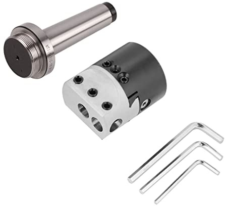 MT3 - Portabrocas cónico M12, portaherramientas de fresado CNC, cabezal de mandrinado de alta precisión con adaptador de eje de 2 pulgadas para torno y fresadora, hecho de acero