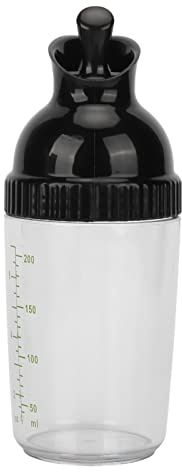 VBESTLIFE Shaker per Condimenti per Insalata da 200 Ml Senza BPA per Prevenire Perdite Barattolo per Condimenti per Insalata con Coperchio per, MULTIUSO, MATERIALE (BLACK)