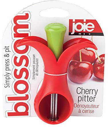 Joie Blossom Cherry Pitter, Remove Pits with Precision and Ease, Comfortable Grip and Press Tool, Efficient Kitchen Gadget, BPA-Free