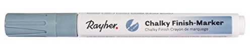 Rayher Hobby 35017566 Chalky Finish Marker, blaugrau, mit Ventil, ultramatte Acryltinte, hochdeckend, hochwertig, mit hohem Kreideanteil, der ultramatte Chalky-Kreidelook jetzt auch als Marker