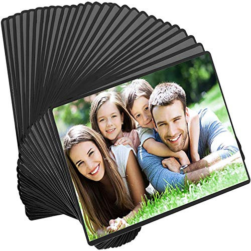 Magicfly Cadres à Photos Magnétiques Frigo Convient aux Photos de 10x15 cm, avec Poche Transparente pour Réfrigérateur Casier Armoire de Bureau, Paquet de 30pcs (Noir)
