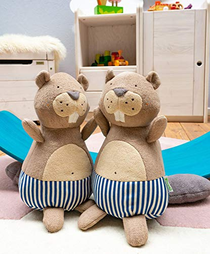 bionik by BioKinder Original Kuscheltier Biber Bruno | für Kleinkinder aus Baumwolle | vegan, ca. 30 cm